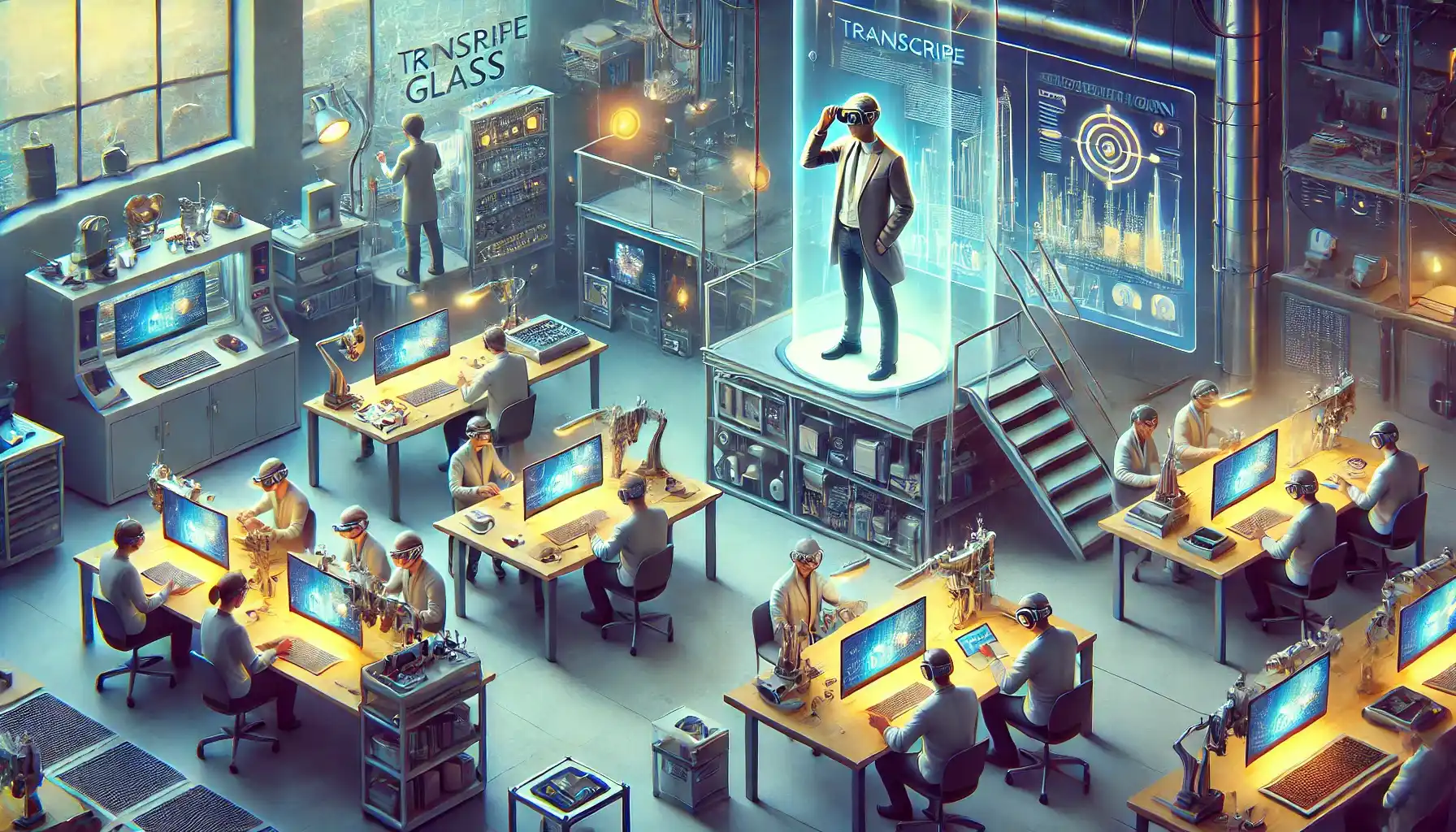 عینکی که به صورت زنده زیرنویس می‌زند عینک TranscribeGlass